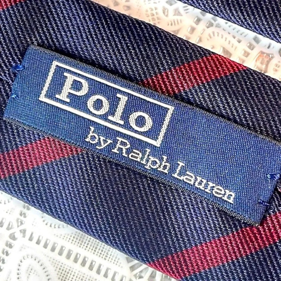 Striped Silk Repp Narrow Tie Polo Ralph Lauren - Picture 3 of 12